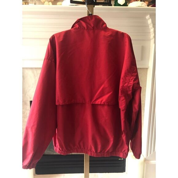 Lands End Unisex Red Zip Up Windbreaker Jacket Size L (42-44) - Picture 5 of 5